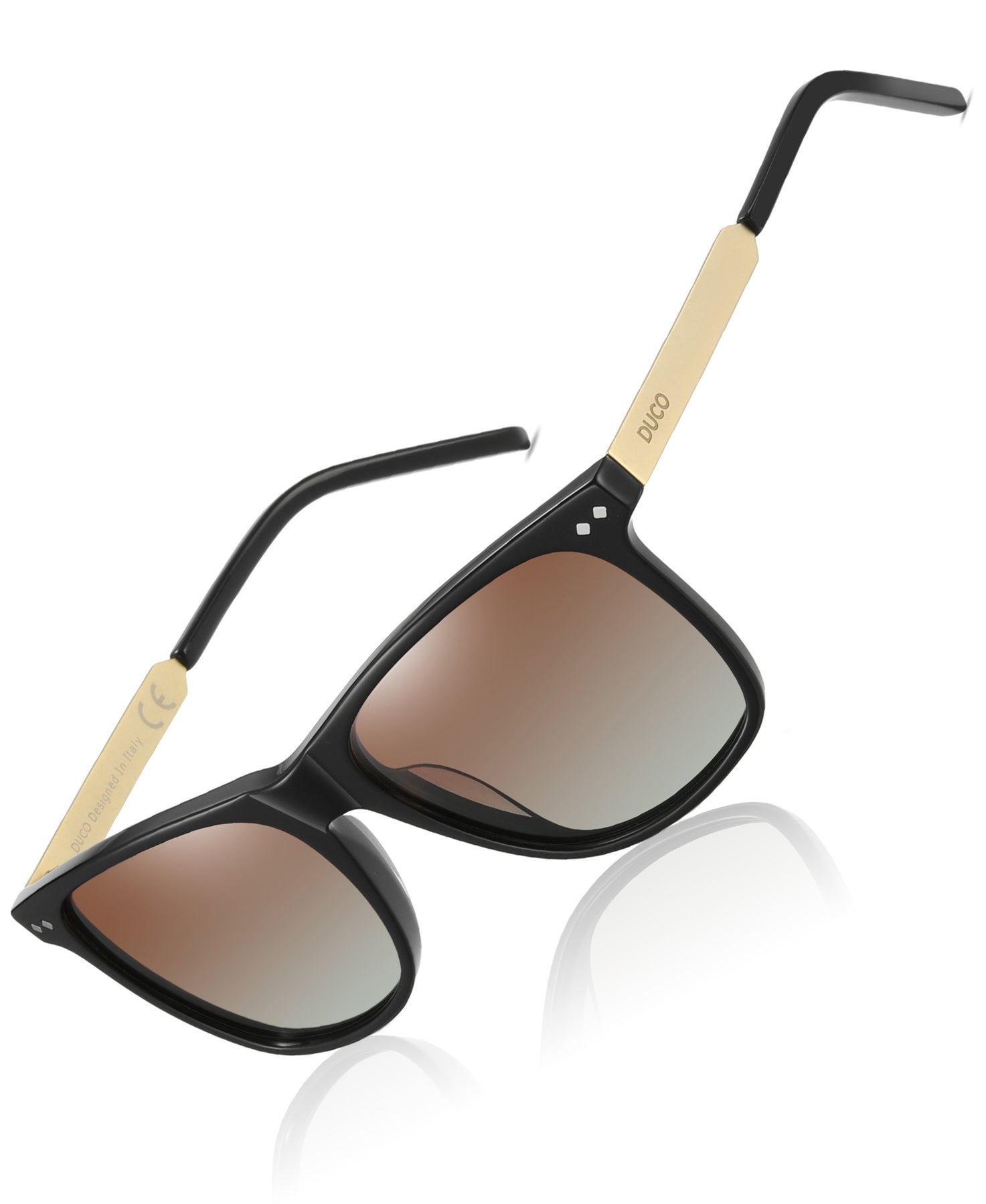 DUCO Sunglasses Men Retro Square Polarized UV Protection Carbon Fiber Sun  Glasses for Fishing DC8208