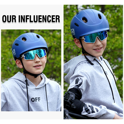 DUCO Kids Sunglasses Youth Baseball Sun Glasses Lightweight TR90 Frame UV400 Sports Cycling Shades for Boys Girls DK268