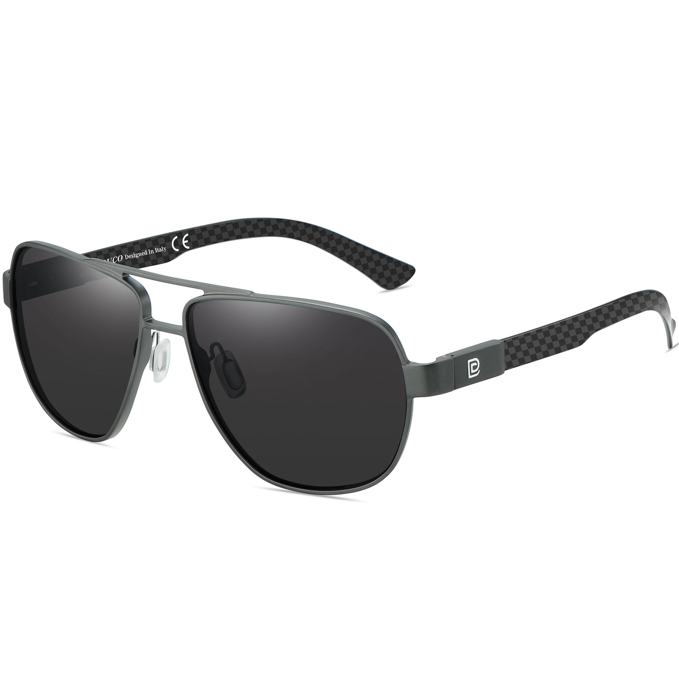 DUCO Aviator Sunglasses For Men Polarized Sunglasses Men UV Protection Carbon Fiber Temple Mens Sun glasses For Driving 3051