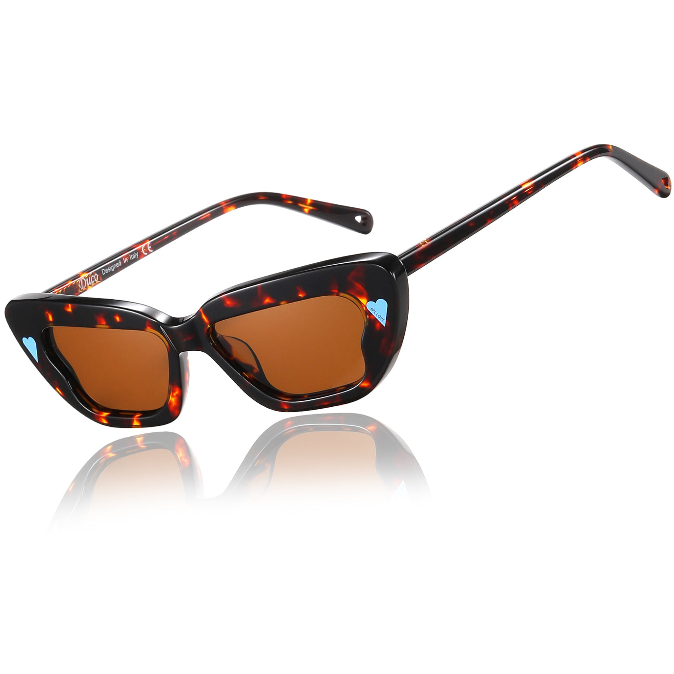 DUCO Classic Retro Butterfly Polarized Sunglasses for Women Trendy