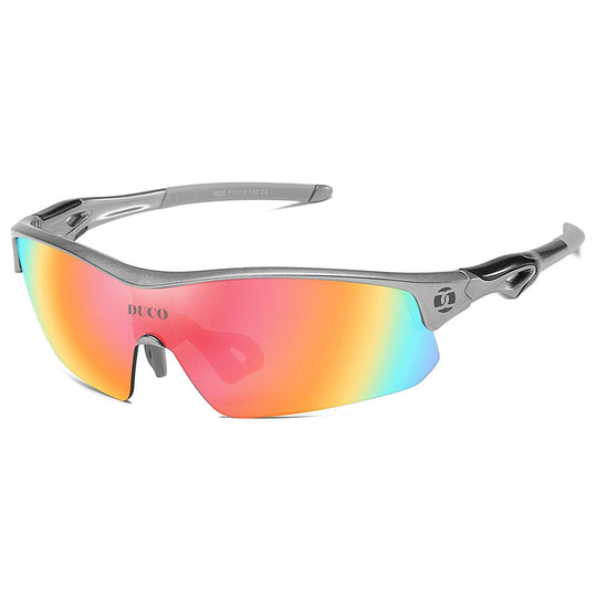 Duco White Frame Orange Lens Sports  fit overs sunglasses unisex Amazon.com: DUCO Fit Over Sunglasses Wraparound Sunglasses  main image 2