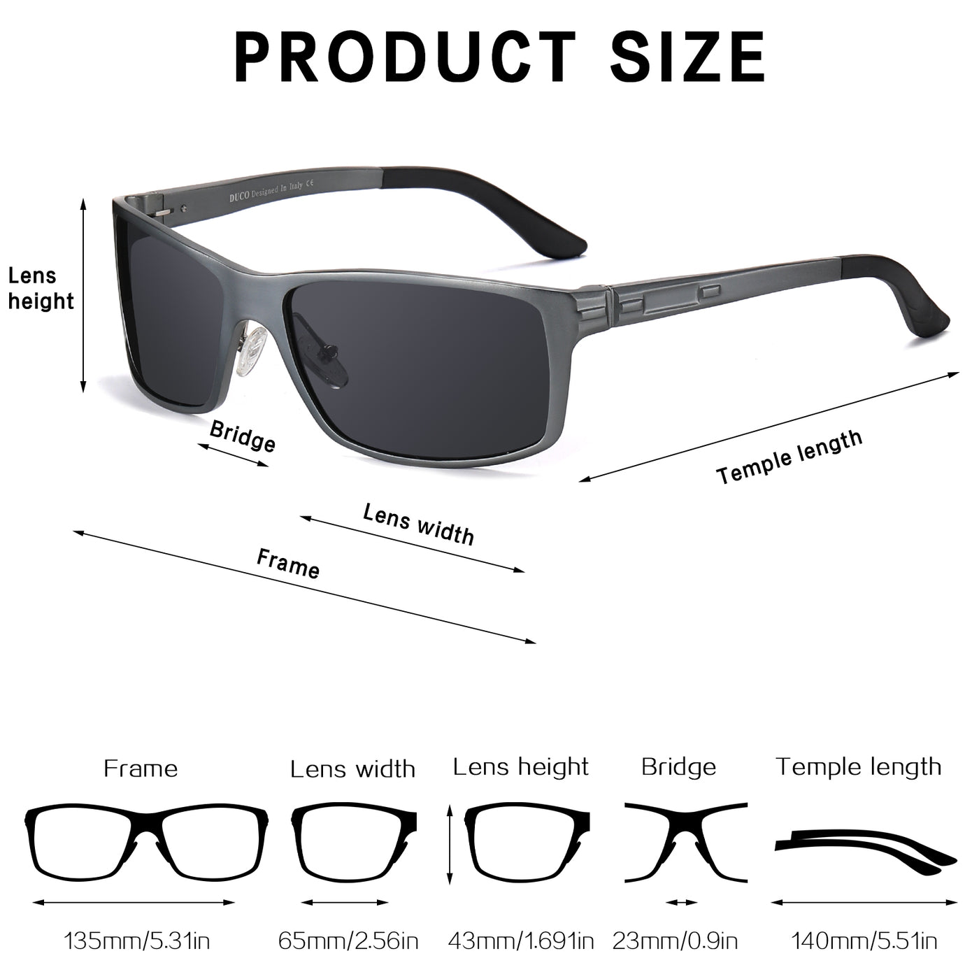 DUCO GLASSES-The right kind of shady DUCO Polarized Sports Sunglasses For Men Durable Metal Frame Sun Glasses For Driving Cycling Baseball Running Golf 9018 Duco Apparel & Accessories