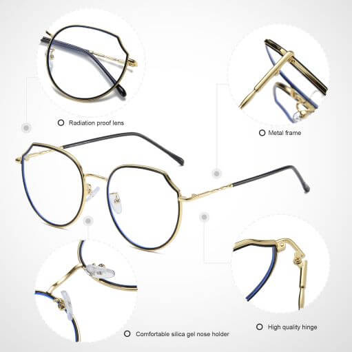 DUCO GLASSES-The right kind of shady DUCO Blue Light Glasses For Women Computer Glasses Blue Ray Blocking Glasses For Men Womens Fashion Eyeglasses W014 Duco Sunglasses
