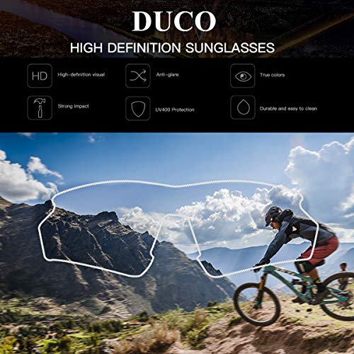 DUCO Polarized Sports Mens Sunglasses for Driving Running Cycling Sun Glasses 0022
