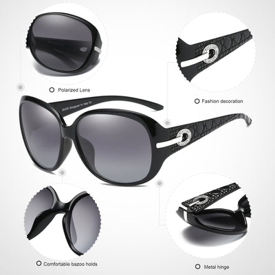 DUCO GLASSES-The right kind of shady Duco Women's Shades Classic Oversized Polarized Night Vision Sunglasses 100% UV Protection 6214 Duco Sunglasses
