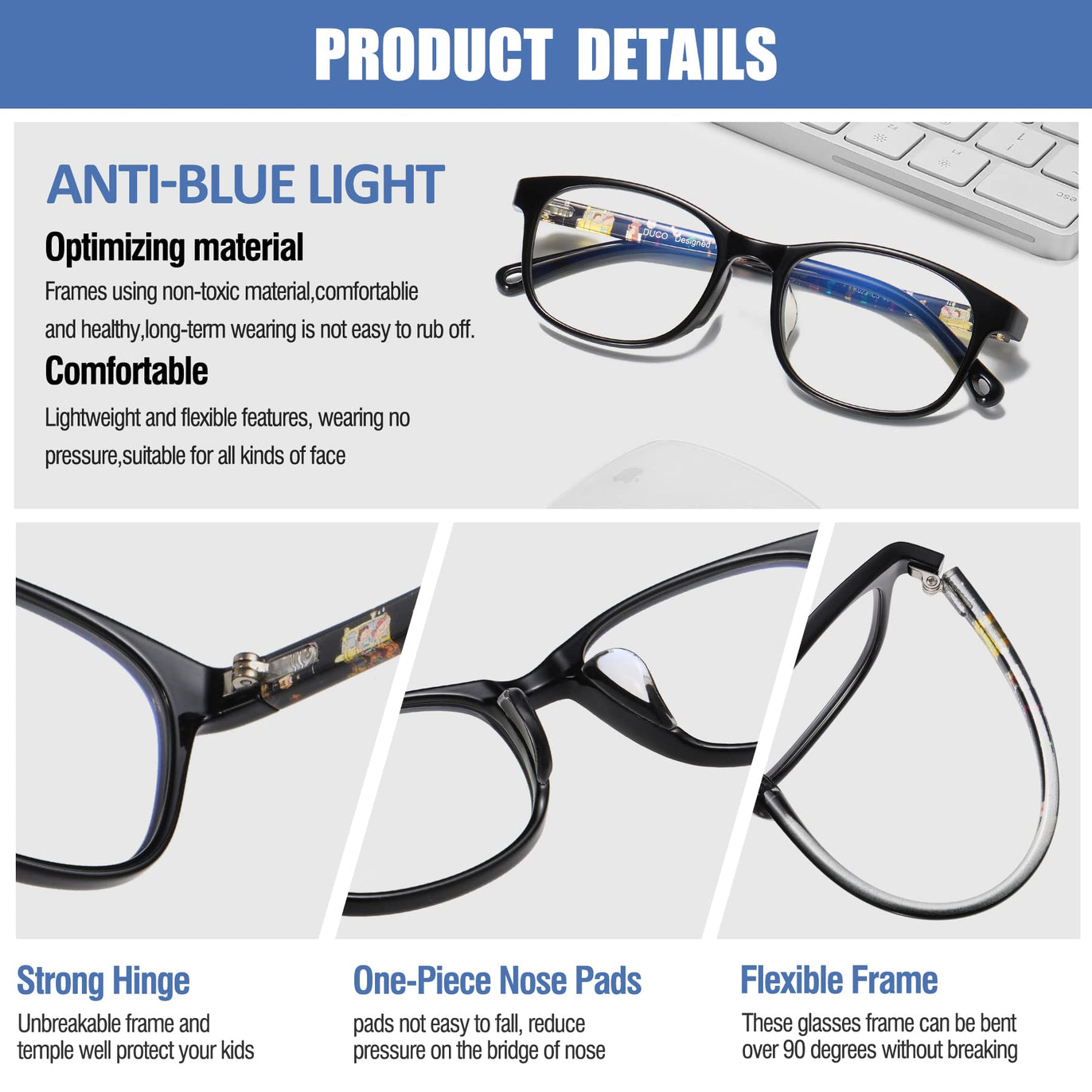 Buy Online Blue Light Kids Sport Sunglasses at Duco Glasses – DUCO GLASSES-The  right kind of shady