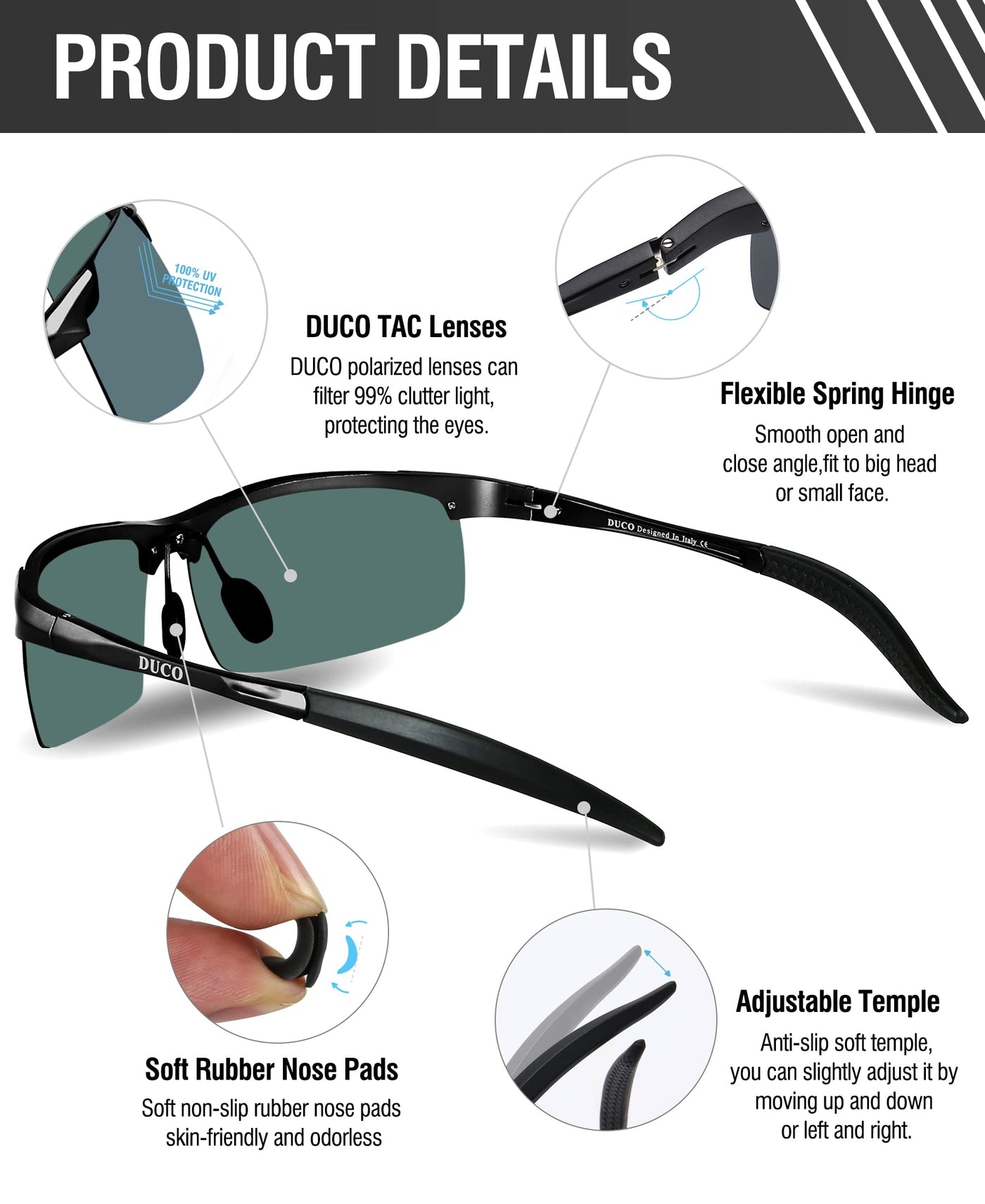 Fashion Square Frame Sunglasses UV400 Polarized Sun Glasses For Men @ Best  Price Online | Jumia Egypt
