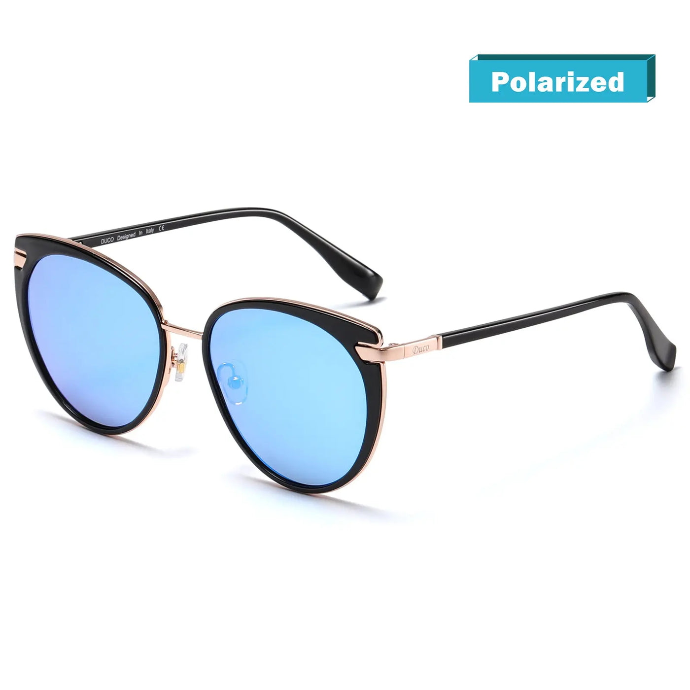 DUCO GLASSES-The right kind of shady DUCO Fashion Metal Round Designer Sunglasses for Women-Polarized Classic Vintage Retro Shades DC1222 New DUCO Women