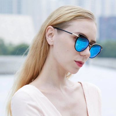 DUCO Retro Designer Sunglasses for Women Polarized UV Protection Sunglasses DC1222