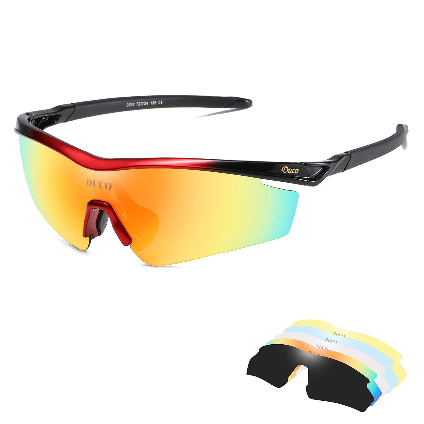 Lunettes De Soleil Légères DUCO DK268 Pour Enfants Garçon/Fille - Monture TR90 Flexible, Protection UV400, Idéales Sport Cyclisme Baseball