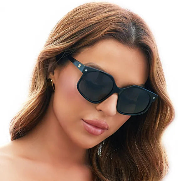 DUCO Retro Oversized Square Polarized Sunglasses for Women Men Trendy Shades UV400 DC1108