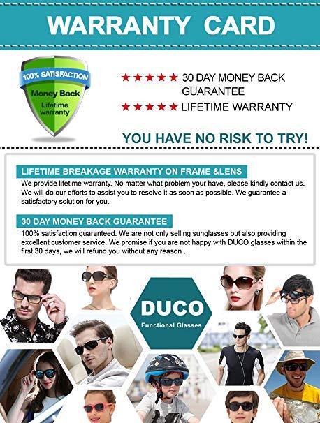 DUCO GLASSES-The right kind of shady Duco men's Polarized Driving sunglasses Classic Style Fashion Rimmed Glasses UV400 protection 8205 Duco Sunglasses