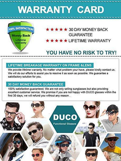 DUCO GLASSES-The right kind of shady Duco men's Polarized Driving sunglasses Classic Style Fashion Rimmed Glasses UV400 protection 8205 Duco Sunglasses